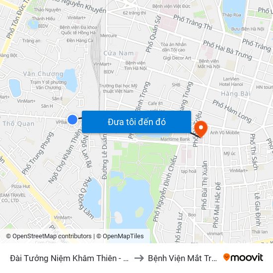 Đài Tưởng Niệm Khâm Thiên - 45 Khâm Thiên to Bệnh Viện Mắt Trung Ương map