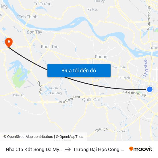 Nhà Ct5 Kđt Sông Đà Mỹ Đình - Phạm Hùng to Trường Đại Học Công Nghiệp Việt - Hung map