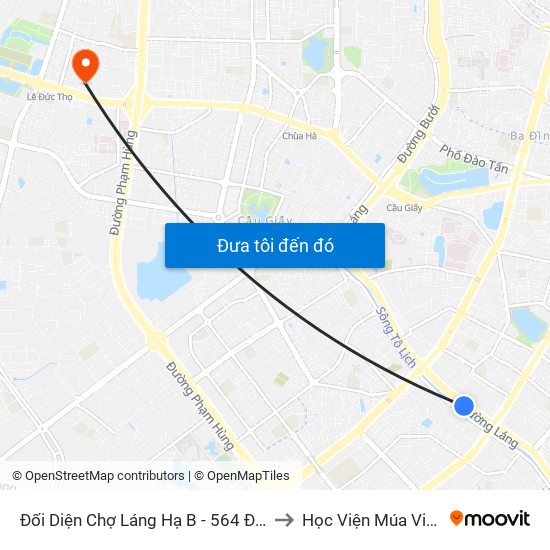 Đối Diện Chợ Láng Hạ B - 564 Đường Láng to Học Viện Múa Việt Nam map