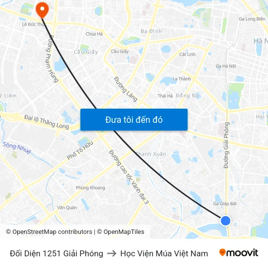 Đối Diện 1251 Giải Phóng to Học Viện Múa Việt Nam map