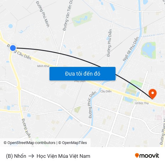 (B) Nhổn to Học Viện Múa Việt Nam map