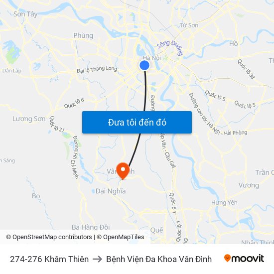 274-276 Khâm Thiên to Bệnh Viện Đa Khoa Vân Đình map