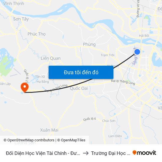 Đối Diện Học Viện Tài Chính - Đường Đức Thắng to Trường Đại Học Chính Trị map