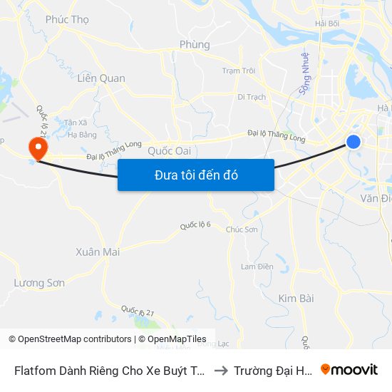 Flatfom Dành Riêng Cho Xe Buýt Trước Nhà 45 Đường Láng to Trường Đại Học Chính Trị map