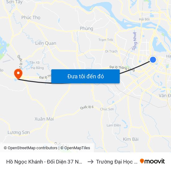 Hồ Ngọc Khánh - Đối Diện 37 Nguyễn Chí Thanh to Trường Đại Học Chính Trị map