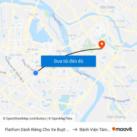 Flatfom Dành Riêng Cho Xe Buýt Trước Nhà 45 Đường Láng to Bệnh Viện Tâm Thần Hà Nội map