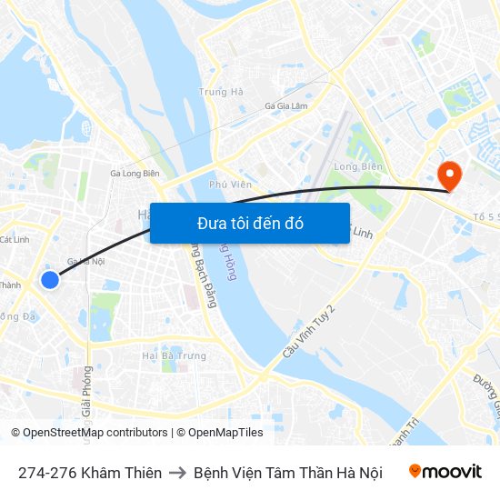 274-276 Khâm Thiên to Bệnh Viện Tâm Thần Hà Nội map