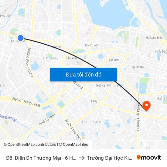 Đối Diện Đh Thương Mại - 6 Hồ Tùng Mậu (Cột Sau) to Trường Đại Học Kinh Tế Quốc Dân map