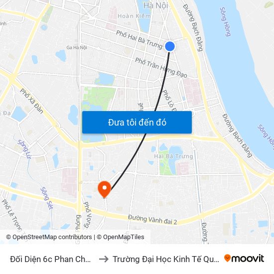 Đối Diện 6c Phan Chu Trinh to Trường Đại Học Kinh Tế Quốc Dân map