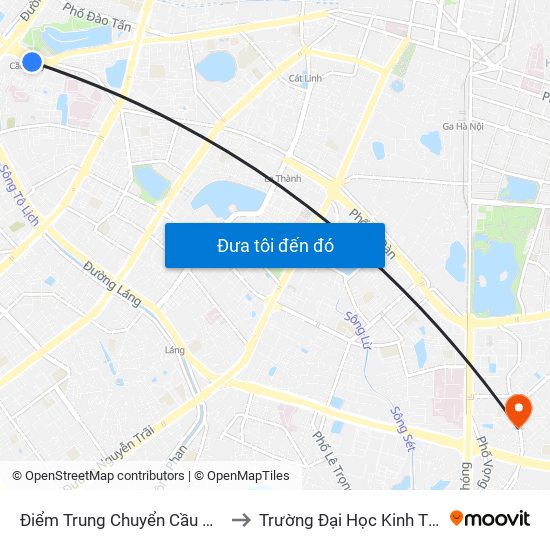 Điểm Trung Chuyển Cầu Giấy - Gtvt 02 to Trường Đại Học Kinh Tế Quốc Dân map