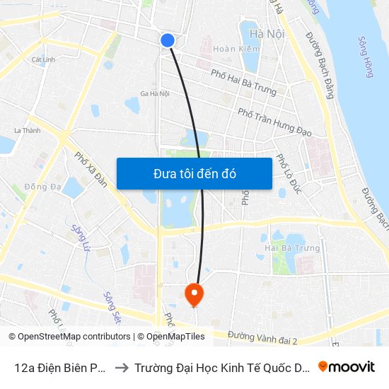 12a Điện Biên Phủ to Trường Đại Học Kinh Tế Quốc Dân map