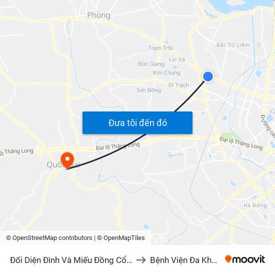 Đối Diện Đình Và Miếu Đồng Cổ (Thôn Nguyên Xá) - Đường 32 to Bệnh Viện Đa Khoa Huyện Quốc Oai map