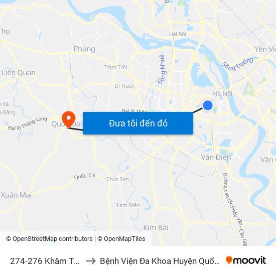 274-276 Khâm Thiên to Bệnh Viện Đa Khoa Huyện Quốc Oai map