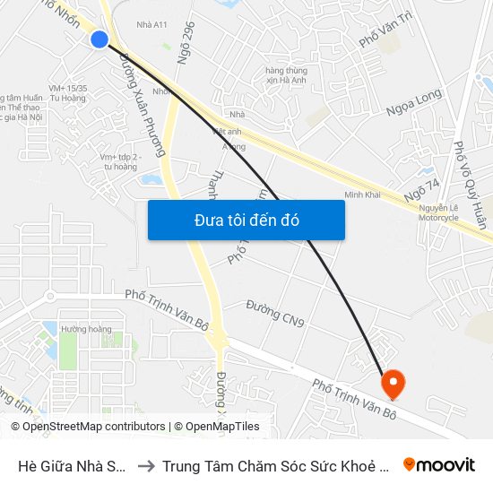 Hè Giữa Nhà Số 55-57 Phố Nhổn to Trung Tâm Chăm Sóc Sức Khoẻ Người Cao Tuổi Hoa Sen Lotus Care map