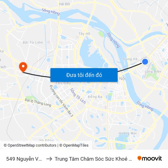 549 Nguyễn Văn Cừ (Cột Trước) to Trung Tâm Chăm Sóc Sức Khoẻ Người Cao Tuổi Hoa Sen Lotus Care map