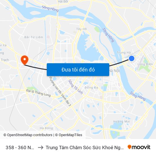 358 - 360 Nguyễn Văn Cừ to Trung Tâm Chăm Sóc Sức Khoẻ Người Cao Tuổi Hoa Sen Lotus Care map