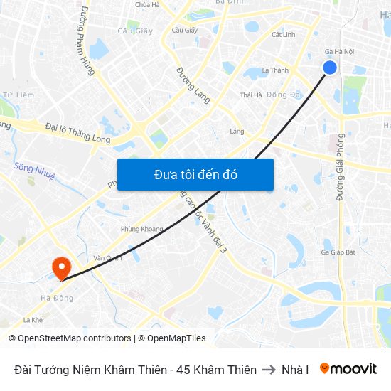 Đài Tưởng Niệm Khâm Thiên - 45 Khâm Thiên to Nhà I map