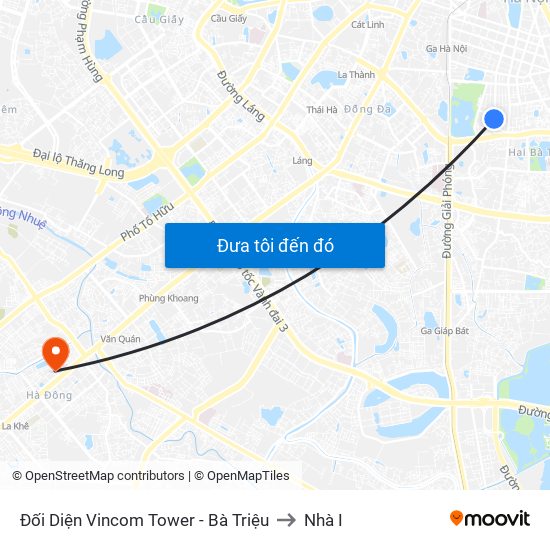 Đối Diện Vincom Tower - Bà Triệu to Nhà I map