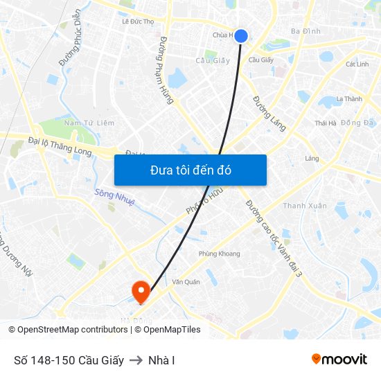 Số 148-150 Cầu Giấy to Nhà I map