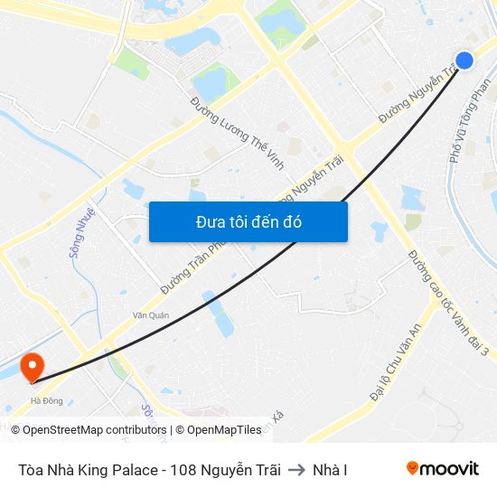 Tòa Nhà King Palace - 108 Nguyễn Trãi to Nhà I map