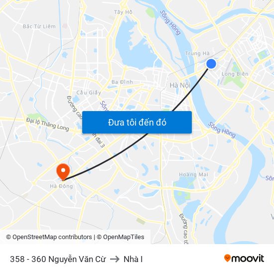 358 - 360 Nguyễn Văn Cừ to Nhà I map