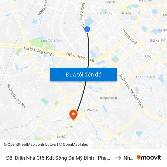 Đối Diện Nhà Ct5 Kđt Sông Đà Mỹ Đình - Phạm Hùng to Nhà I map