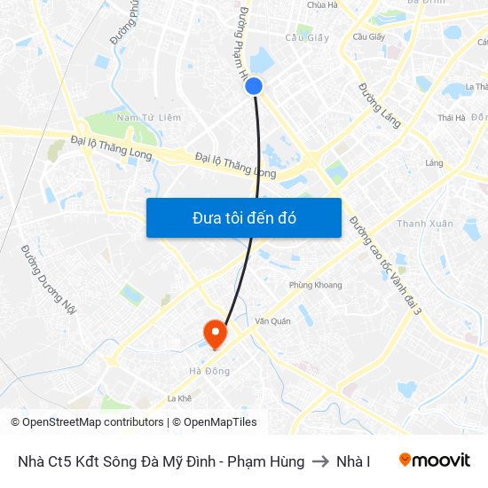 Nhà Ct5 Kđt Sông Đà Mỹ Đình - Phạm Hùng to Nhà I map