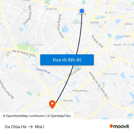 Ga Chùa Hà to Nhà I map