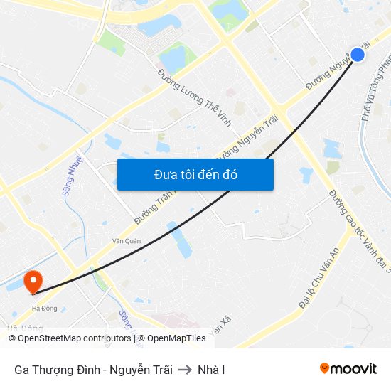 Ga Thượng Đình - Nguyễn Trãi to Nhà I map