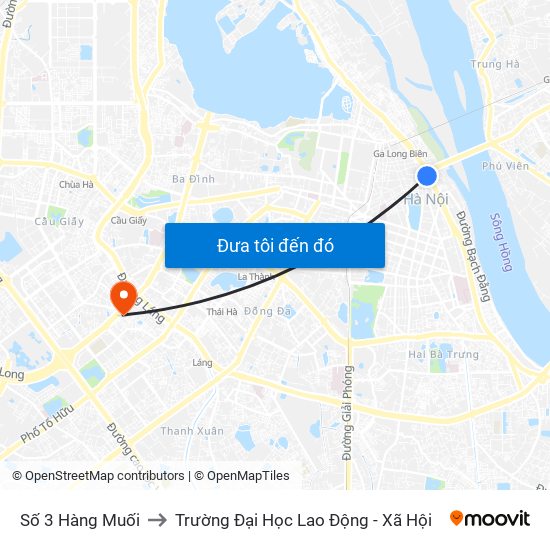 Số 3 Hàng Muối to Trường Đại Học Lao Động - Xã Hội map