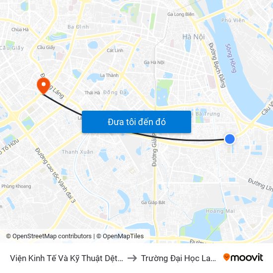 Viện Kinh Tế Và Kỹ Thuật Dệt May - 478 Minh Khai to Trường Đại Học Lao Động - Xã Hội map