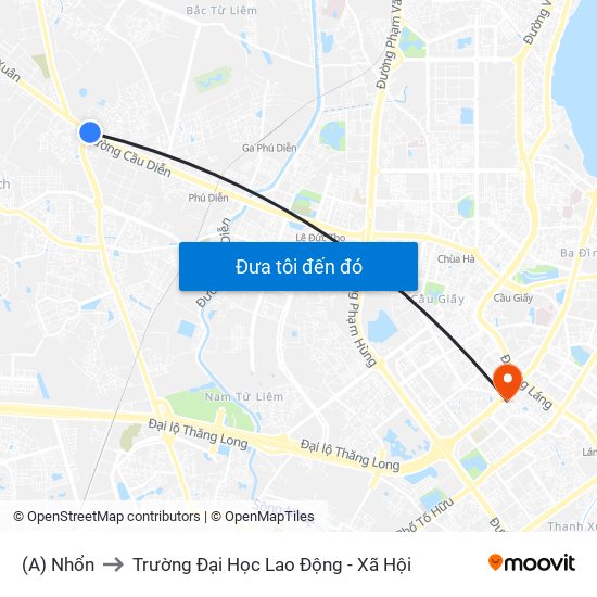 (A) Nhổn to Trường Đại Học Lao Động - Xã Hội map