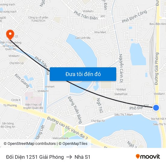 Đối Diện 1251 Giải Phóng to Nhà S1 map