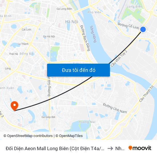 Đối Diện Aeon Mall Long Biên (Cột Điện T4a/2a-B Đường Cổ Linh) to Nhà S1 map