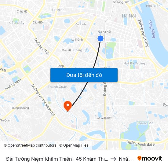 Đài Tưởng Niệm Khâm Thiên - 45 Khâm Thiên to Nhà S1 map