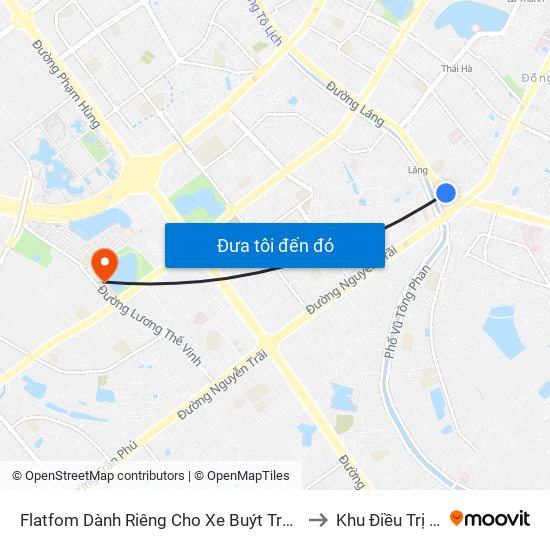 Flatfom Dành Riêng Cho Xe Buýt Trước Nhà 45 Đường Láng to Khu Điều Trị Tổng Hợp map