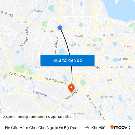 2b Phạm Văn Đồng to Khu Điều Trị Tổng Hợp map