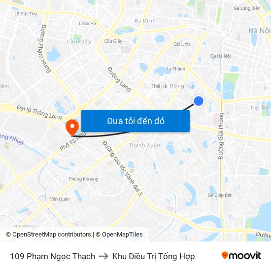 109 Phạm Ngọc Thạch to Khu Điều Trị Tổng Hợp map