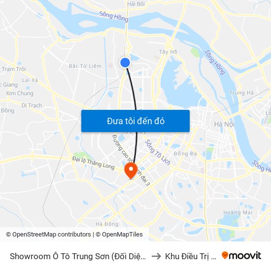 Showroom Ô Tô Trung Sơn (Đối Diện 315 Phạm Văn Đồng) to Khu Điều Trị Tổng Hợp map