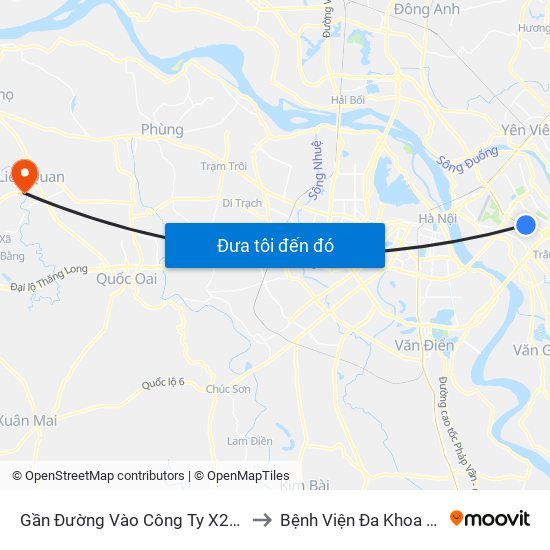 Gần Đường Vào Công Ty X22 - 705 Nguyễn Văn Linh to Bệnh Viện Đa Khoa Huyện Thạch Thất map