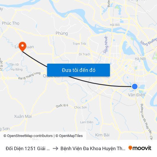 Đối Diện 1251 Giải Phóng to Bệnh Viện Đa Khoa Huyện Thạch Thất map