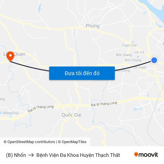 (B) Nhổn to Bệnh Viện Đa Khoa Huyện Thạch Thất map