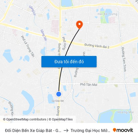 Đối Diện Bến Xe Giáp Bát - Giải Phóng to Trường Đại Học Mở Hà Nội map