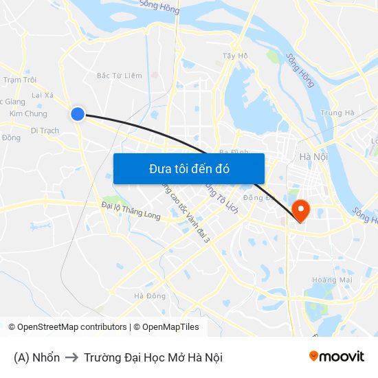 (A) Nhổn to Trường Đại Học Mở Hà Nội map