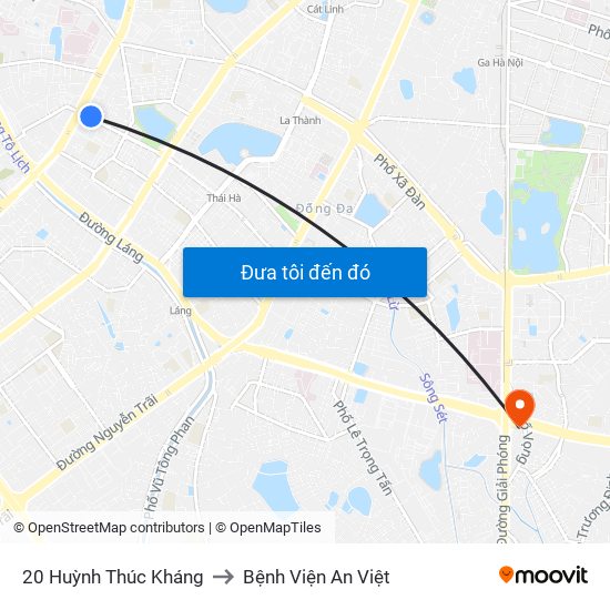 20 Huỳnh Thúc Kháng to Bệnh Viện An Việt map