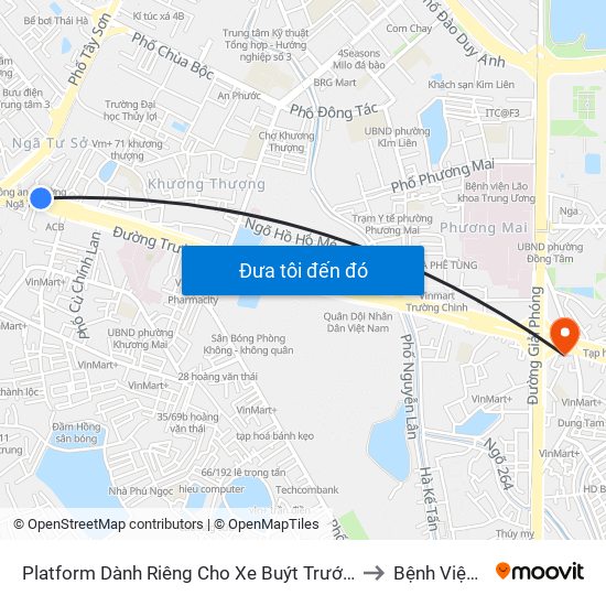 Platform Dành Riêng Cho Xe Buýt Trước Nhà 604 Trường Chinh to Bệnh Viện An Việt map