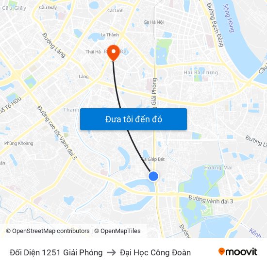 Đối Diện 1251 Giải Phóng to Đại Học Công Đoàn map