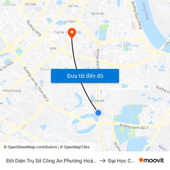 Đối Diện Trụ Sở Công An Phường Hoàng Liệt- 1277 Giải Phóng to Đại Học Công Đoàn map