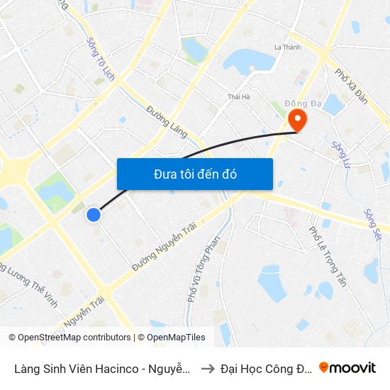 Làng Sinh Viên Hacinco - Nguyễn Tuân to Đại Học Công Đoàn map