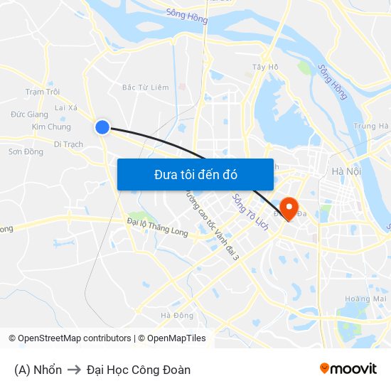 (A) Nhổn to Đại Học Công Đoàn map